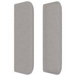 Casa si Gradina - Mobilier - Paturi si accesorii - Accesorii paturi - Tablie de pat cu aripioare gri deschis 163x16x78/88 cm textil - Infinity.ro