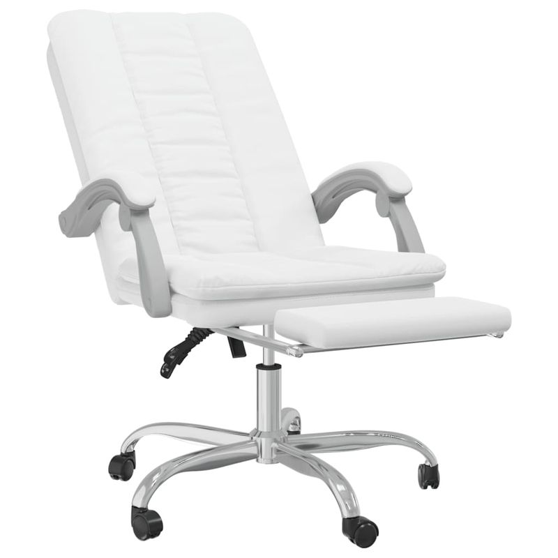 Casa si Gradina - Mobilier - Scaune si fotolii - Scaune - Scaun de birou rabatabil, alb, piele ecologica - Infinity.ro