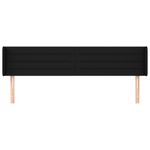 Casa si Gradina - Mobilier - Paturi si accesorii - Accesorii paturi - Tablie de pat cu aripioare negru 163x16x78/88 cm textil - Infinity.ro