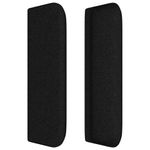Casa si Gradina - Mobilier - Paturi si accesorii - Accesorii paturi - Tablie de pat cu aripioare negru 163x16x78/88 cm textil - Infinity.ro