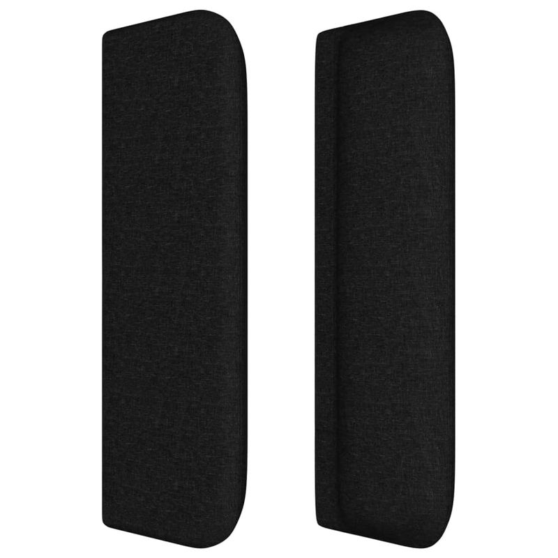 Casa si Gradina - Mobilier - Paturi si accesorii - Accesorii paturi - Tablie de pat cu aripioare negru 163x16x78/88 cm textil - Infinity.ro
