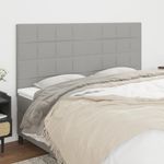 Casa si Gradina - Mobilier - Paturi si accesorii - Accesorii paturi - Tablii de pat, 4 buc, gri deschis, 90x5x78/88 cm, textil - Infinity.ro