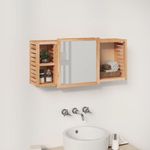 Casa si Gradina - Mobilier - Mobilier baie - Comode baie - Dulap cu oglinda, 80x17x34 cm, lemn masiv de nuc - Infinity.ro