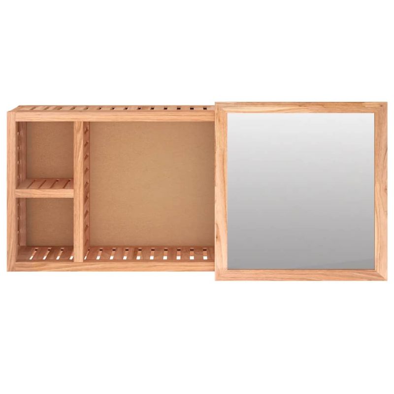 Casa si Gradina - Mobilier - Mobilier baie - Comode baie - Dulap cu oglinda, 80x17x34 cm, lemn masiv de nuc - Infinity.ro