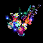 Jucarii, Copii si Bebe - Jucarii si jocuri - Seturi de constructie si cuburi - Seturi de constructie - Set de construit, buchet de flori cu lumini LED si telecomanda, 757 piese, multicolor - Infinity.ro