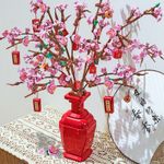 Jucarii, Copii si Bebe - Jucarii si jocuri - Seturi de constructie si cuburi - Seturi de constructie - Set blocuri de constructie floare de piersic in ghiveci, accesorii aromaterapie, 991 piese - Infinity.ro