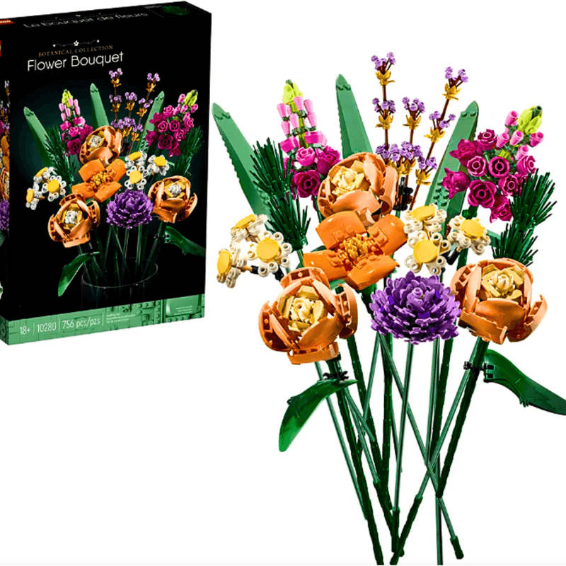 Jucarii, Copii si Bebe - Jucarii si jocuri - Seturi de constructie si cuburi - Seturi de constructie - Set de construit, buchet de flori cu lumini LED si telecomanda, 757 piese, multicolor - Infinity.ro