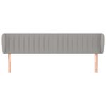 Casa si Gradina - Mobilier - Paturi si accesorii - Accesorii paturi - Tablie de pat cu aripioare gri deschis 183x23x78/88 cm textil - Infinity.ro