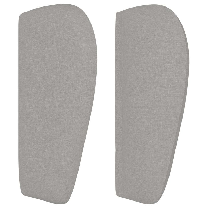 Casa si Gradina - Mobilier - Paturi si accesorii - Accesorii paturi - Tablie de pat cu aripioare gri deschis 183x23x78/88 cm textil - Infinity.ro