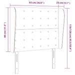 Casa si Gradina - Mobilier - Paturi si accesorii - Accesorii paturi - Tablie pat cu aripioare cappuccino 93x23x118/128 cm piele eco - Infinity.ro