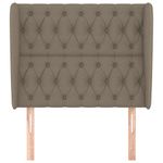 Casa si Gradina - Mobilier - Paturi si accesorii - Accesorii paturi - Tablie de pat cu aripioare gri taupe 93x23x118/128 cm textil - Infinity.ro