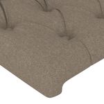 Casa si Gradina - Mobilier - Paturi si accesorii - Accesorii paturi - Tablie de pat cu aripioare gri taupe 93x23x118/128 cm textil - Infinity.ro