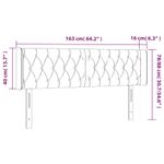 Casa si Gradina - Mobilier - Paturi si accesorii - Accesorii paturi - Tablie de pat cu aripioare gri inchis 163x16x78/88 cm catifea - Infinity.ro