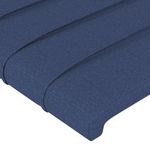 Casa si Gradina - Mobilier - Paturi si accesorii - Accesorii paturi - Tablie de pat cu aripioare, albastru, 147x23x118/128 cm, textil - Infinity.ro