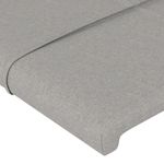 Casa si Gradina - Mobilier - Paturi si accesorii - Accesorii paturi - Tablie de pat cu aripioare gri deschis 147x16x118/128 cm textil - Infinity.ro