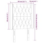 Casa si Gradina - Mobilier - Paturi si accesorii - Accesorii paturi - Tablie de pat cu LED, albastru inchis, 83x16x118/128cm, catifea - Infinity.ro