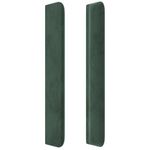 Casa si Gradina - Mobilier - Paturi si accesorii - Accesorii paturi - Tablie pat cu aripioare verde inchis 147x16x118/128 cm catifea - Infinity.ro
