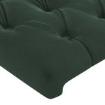 Casa si Gradina - Mobilier - Paturi si accesorii - Accesorii paturi - Tablie pat cu aripioare verde inchis 147x16x118/128 cm catifea - Infinity.ro