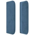 Casa si Gradina - Mobilier - Paturi si accesorii - Accesorii paturi - Tablie pat cu aripioare albastru inchis 83x16x78/88 cm catifea - Infinity.ro