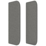 Casa si Gradina - Mobilier - Paturi si accesorii - Accesorii paturi - Tablie de pat cu aripioare gri inchis 183x16x78/88 cm textil - Infinity.ro