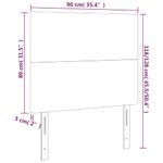 Casa si Gradina - Mobilier - Paturi si accesorii - Accesorii paturi - Tablie de pat cu LED cappuccino 90x5x118/128cm, piele ecologica - Infinity.ro