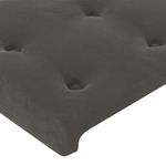 Casa si Gradina - Mobilier - Paturi si accesorii - Accesorii paturi - Tablie de pat cu aripioare gri inchis 147x16x118/128 cm catifea - Infinity.ro