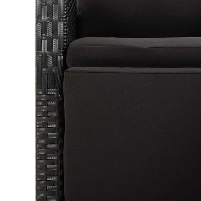 Casa si Gradina - Gradina si terasa - Mobilier exterior - Seturi mobila gradina - Set masa pentru gradina, 5 piese, negru, poliratan/lemn acacia, mărime 90x90x75 cm - Infinity.ro