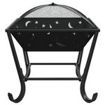 Casa si Gradina - Termice - Sobe, Seminee si accesorii - Seminee - Vatra de foc cu vatrai, 50 cm, otel, XXL - Infinity.ro