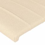 Casa si Gradina - Mobilier - Paturi si accesorii - Accesorii paturi - Tablie de pat cu LED, crem, 93x16x118/128 cm, textil - Infinity.ro