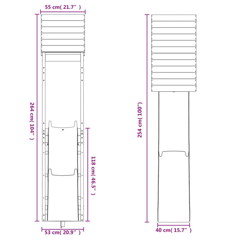 Jucarii, Copii si Bebe - Jucarii si jocuri - Jucarii de exterior - Spatii de joaca si accesorii - Set de joaca pentru exterior, lemn masiv de douglas - Infinity.ro