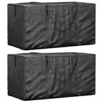 Casa si Gradina - Textile si covoare - Huse pentru mobilier - Genti depozitare brad de Crăciun, 2 buc., negru, polietilena, mărime 150x75x75 cm - Infinity.ro