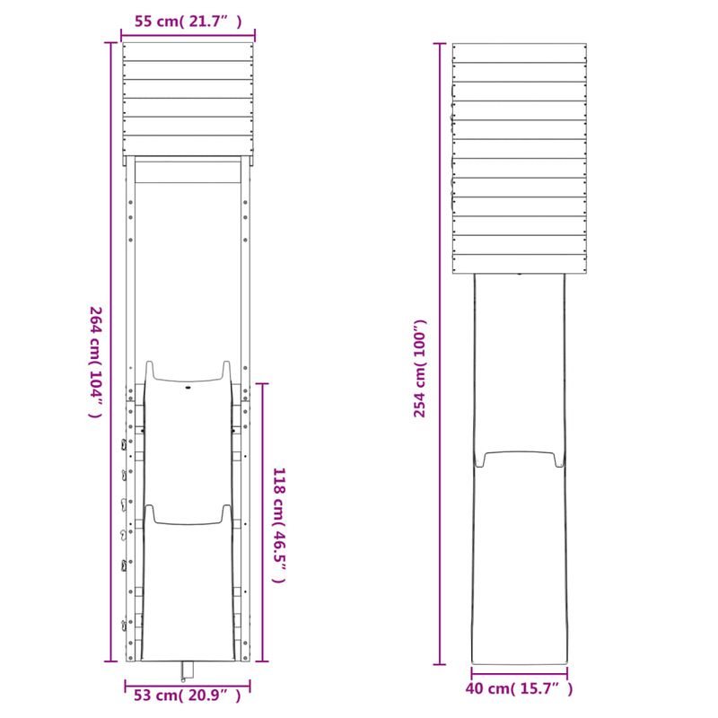 Jucarii, Copii si Bebe - Jucarii si jocuri - Jucarii de exterior - Spatii de joaca si accesorii - Set de joaca pentru exterior, lemn de pin impregnat - Infinity.ro
