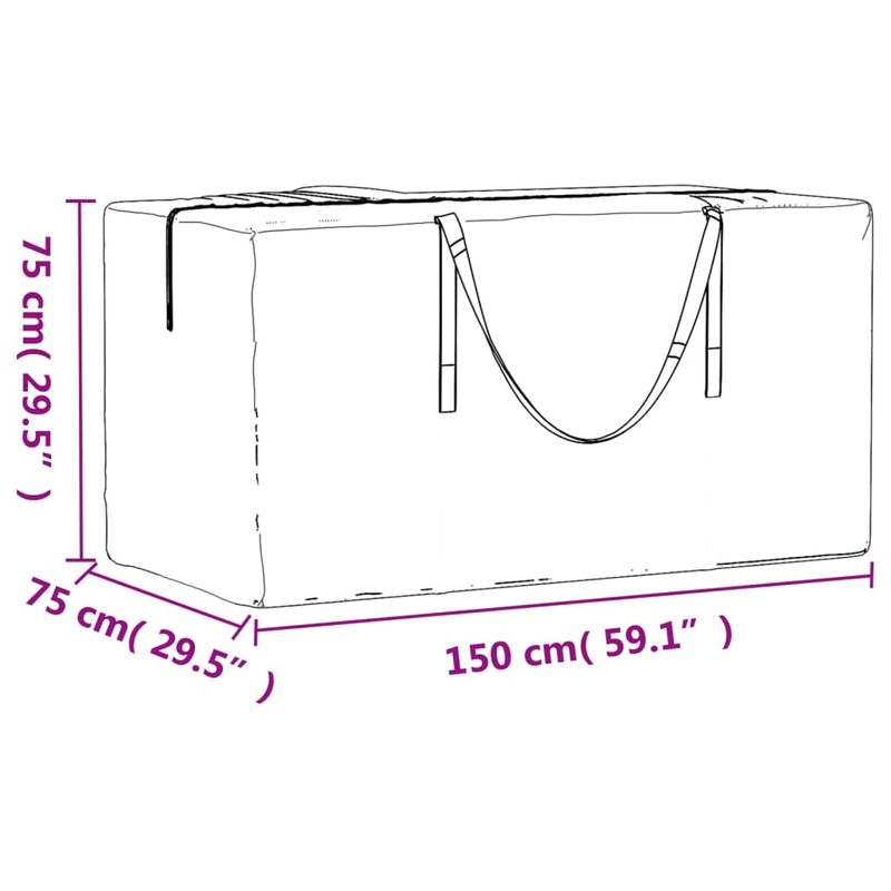 Casa si Gradina - Textile si covoare - Huse pentru mobilier - Genti depozitare brad de Crăciun, 2 buc., negru, polietilena, mărime 150x75x75 cm - Infinity.ro