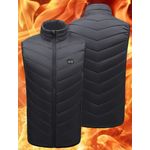 Sport si Outdoor - Echipament Sportiv - Imbracaminte sport - Veste sport - Vesta incalzita fata si spate SELECTIV, cipsir, cu fir usb, incalzeste 11 zone ale corpului, culuare neagra, marime L - Infinity.ro