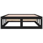Casa si Gradina - Mobilier - Paturi si accesorii - Paturi - Cadru de pat, negru, 90x200 cm, lemn masiv - Infinity.ro