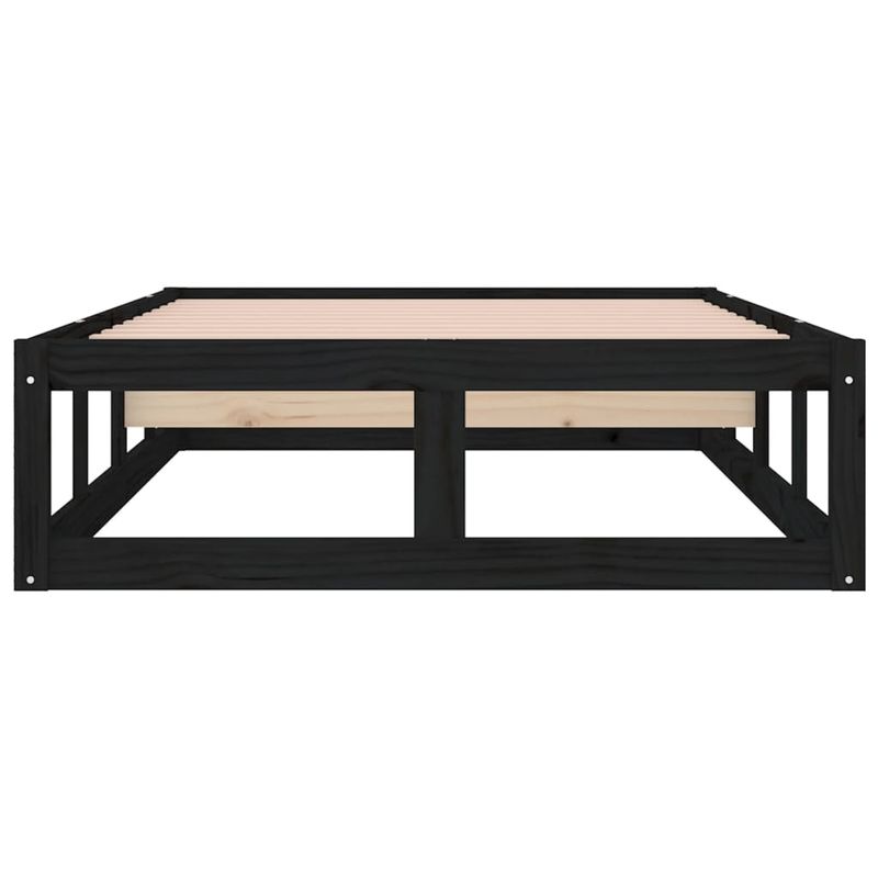 Casa si Gradina - Mobilier - Paturi si accesorii - Paturi - Cadru de pat, negru, 90x200 cm, lemn masiv - Infinity.ro