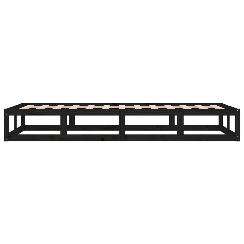Casa si Gradina - Mobilier - Paturi si accesorii - Paturi - Cadru de pat, negru, 90x200 cm, lemn masiv - Infinity.ro