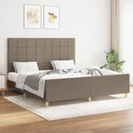 Casa si Gradina - Mobilier - Paturi si accesorii - Paturi - Cadru de pat cu tablie, gri taupe, 160x200 cm, textil - Infinity.ro