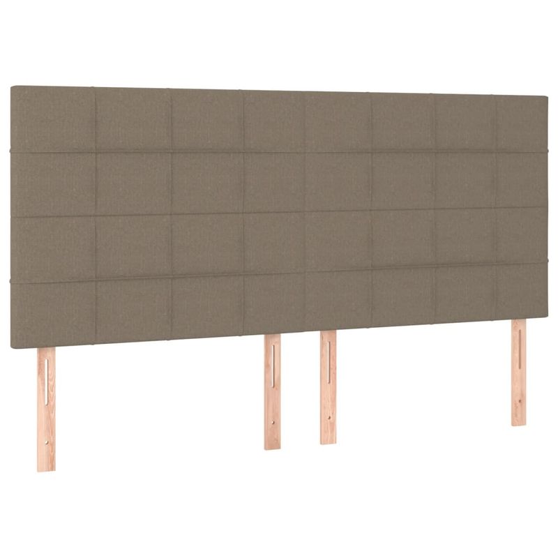 Casa si Gradina - Mobilier - Paturi si accesorii - Paturi - Cadru de pat cu tablie, gri taupe, 160x200 cm, textil - Infinity.ro