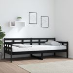 Casa si Gradina - Mobilier - Paturi si accesorii - Paturi - Pat de zi, negru, 80x200 cm, lemn masiv de pin - Infinity.ro