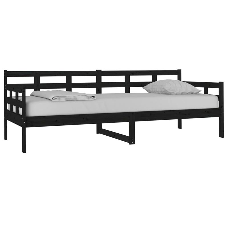 Casa si Gradina - Mobilier - Paturi si accesorii - Paturi - Pat de zi, negru, 80x200 cm, lemn masiv de pin - Infinity.ro