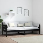 Casa si Gradina - Mobilier - Paturi si accesorii - Paturi - Pat de zi, negru, 80x200 cm, lemn masiv de pin - Infinity.ro