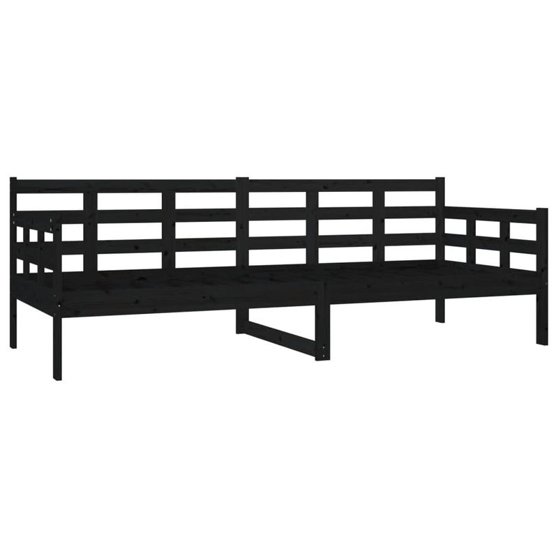 Casa si Gradina - Mobilier - Paturi si accesorii - Paturi - Pat de zi, negru, 80x200 cm, lemn masiv de pin - Infinity.ro