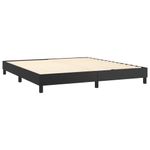 Casa si Gradina - Mobilier - Paturi si accesorii - Paturi - Cadru de pat box spring, negru, 160x200 cm, piele ecologica, înălțime 25 cm - Infinity.ro