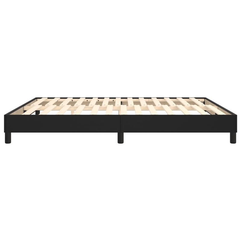 Casa si Gradina - Mobilier - Paturi si accesorii - Paturi - Cadru de pat box spring, negru, 160x200 cm, piele ecologica, înălțime 25 cm - Infinity.ro