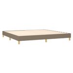 Casa si Gradina - Mobilier - Paturi si accesorii - Paturi - Pat box spring cu saltea, gri taupe, 200x200 cm, textil - Infinity.ro