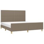 Casa si Gradina - Mobilier - Paturi si accesorii - Paturi - Cadru de pat cu tablie, gri taupe, 180x200 cm, textil - Infinity.ro