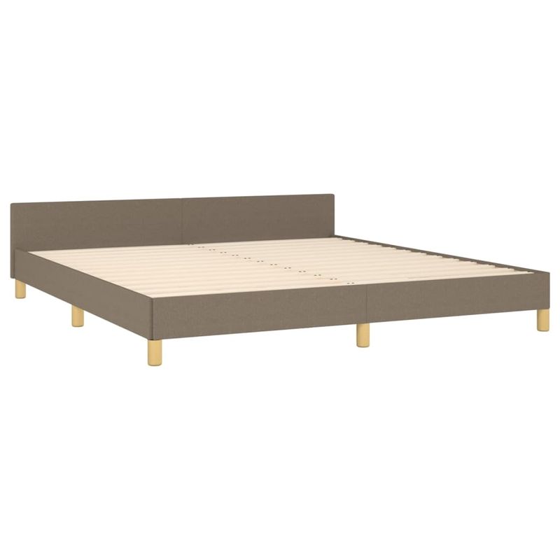 Casa si Gradina - Mobilier - Paturi si accesorii - Paturi - Cadru de pat cu tablie, gri taupe, 180x200 cm, textil - Infinity.ro