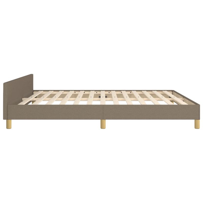 Casa si Gradina - Mobilier - Paturi si accesorii - Paturi - Cadru de pat cu tablie, gri taupe, 180x200 cm, textil - Infinity.ro