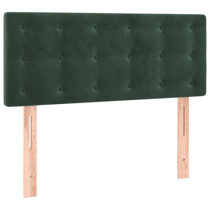 Casa si Gradina - Mobilier - Paturi si accesorii - Paturi - Pat box spring cu saltea, verde inchis, 80x200 cm, catifea - Infinity.ro